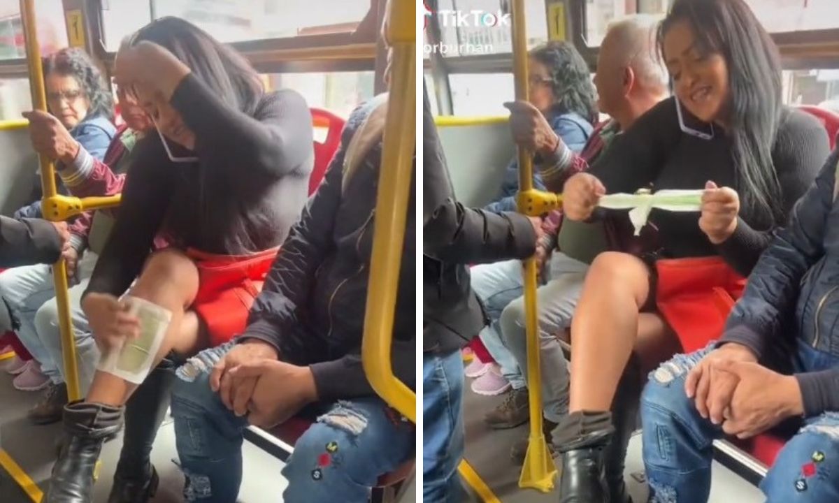 El video de una mujer depilándose en pleno transporte público causó asombro en los usuarios, quienes la criticaron.