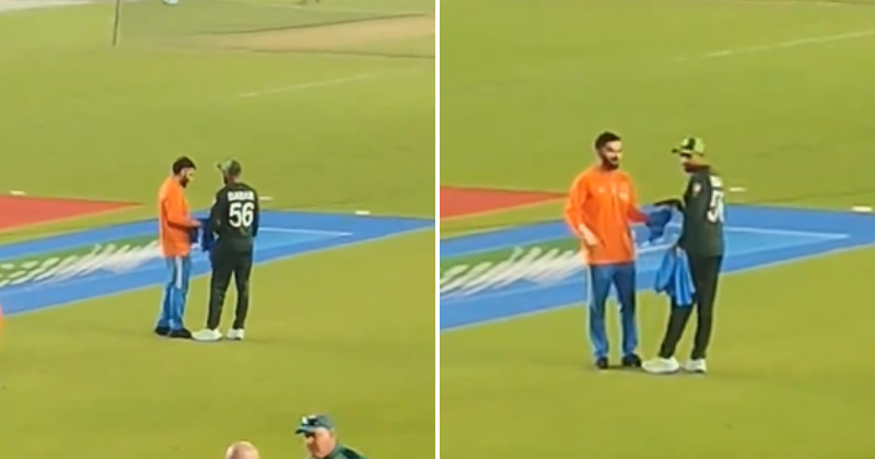 World Cup 2023: Did Virat Kohli gift signed jersey to Babar Azam after IND vs PAK match?  The video goes viral