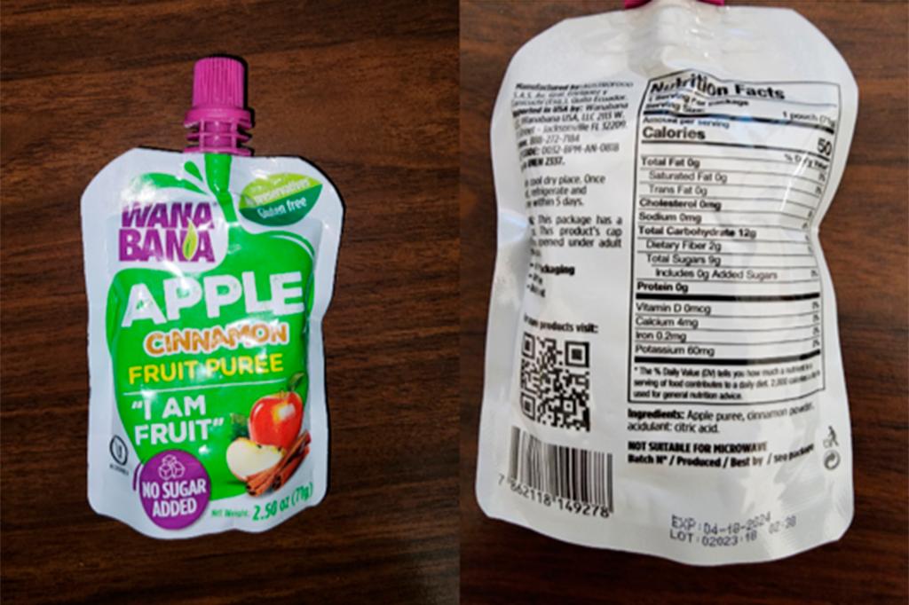 At least 22 young children sickened by lead in 14 states linked to contaminated applesauce bags, CDC says