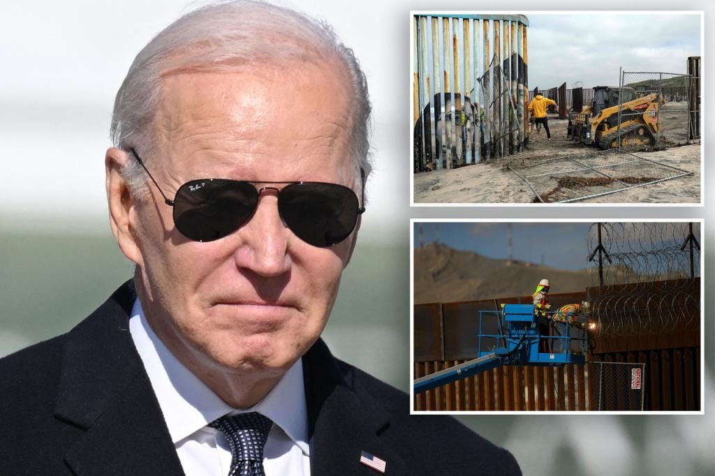 Biden administration will spend $950 million on border wall repairs and improvements after campaign promise not to build 'another foot'