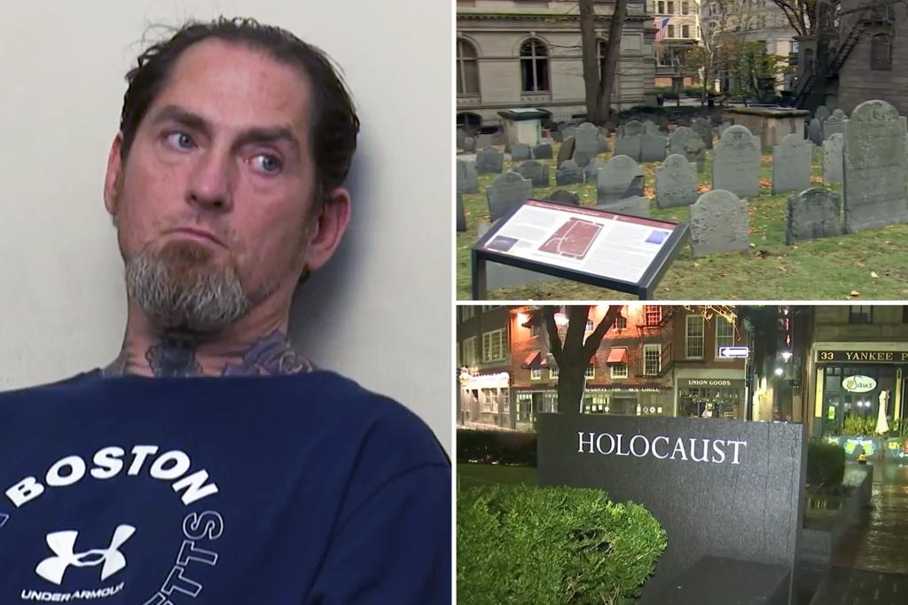 Boston vandal damages Holocaust memorial and Paul Revere's tombstone in 'one-man crime spree'