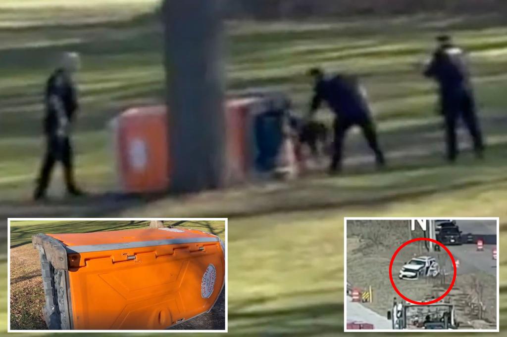 Carjacking suspect caught in port-a-potty by golfer after police chase: 'I've got shit on me, bro'