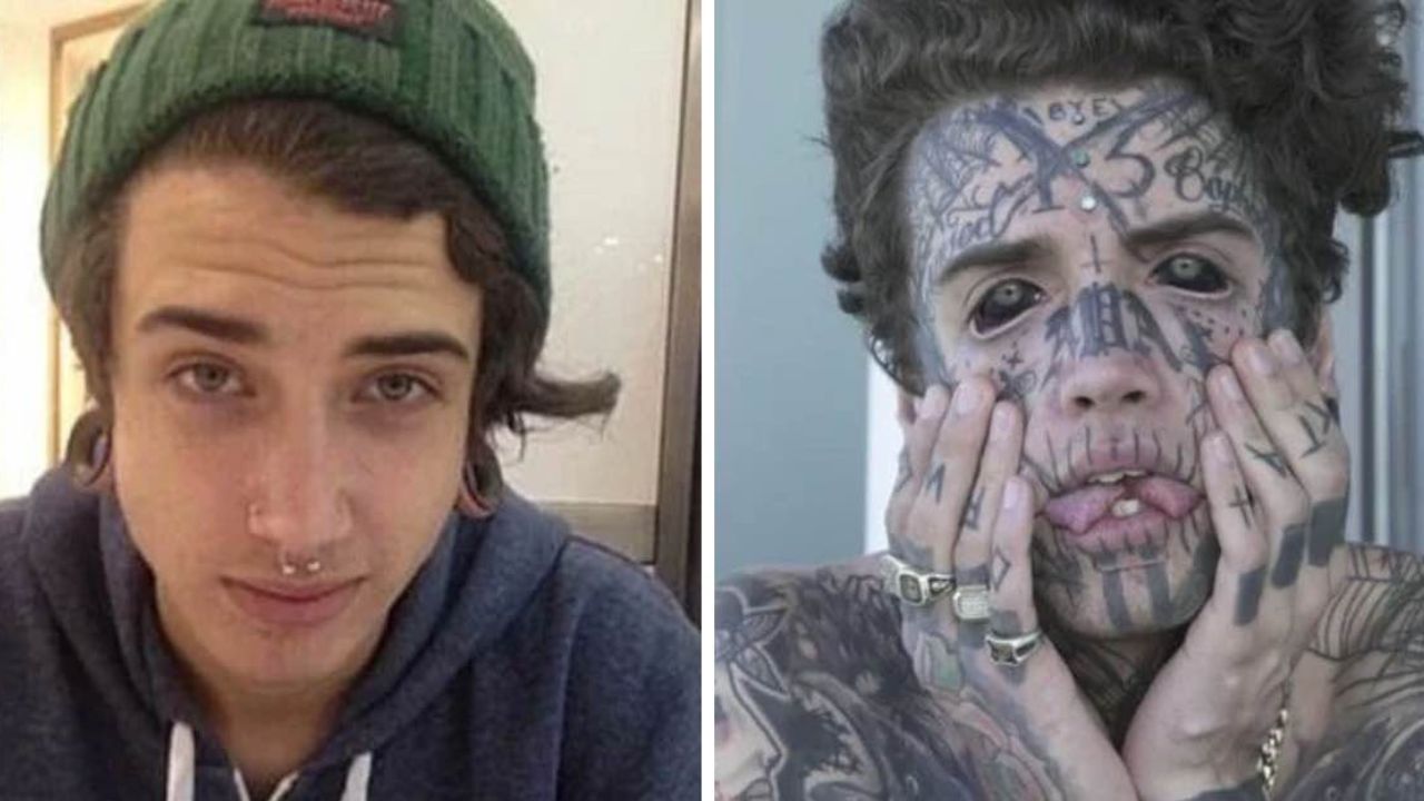 Ethan 'Modboy' Bramble, famoso modelo de Instagram confesó en una entrevista en el canal de YouTube 'LADbible' todo su proceso con los tatuajes.