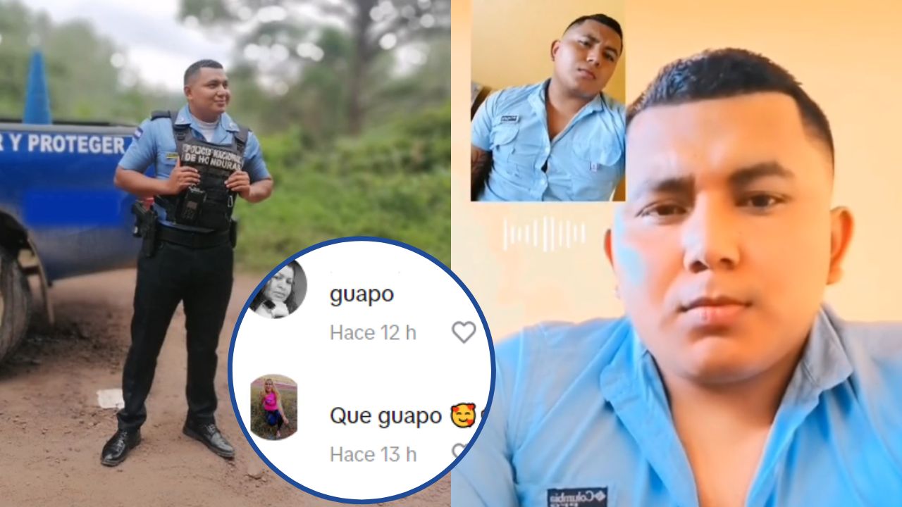 "Fachero 504", así se hace llamar un supuesto miembro de la Policía Nacional de Honduras, quien conquista a usuarias de TikTok.