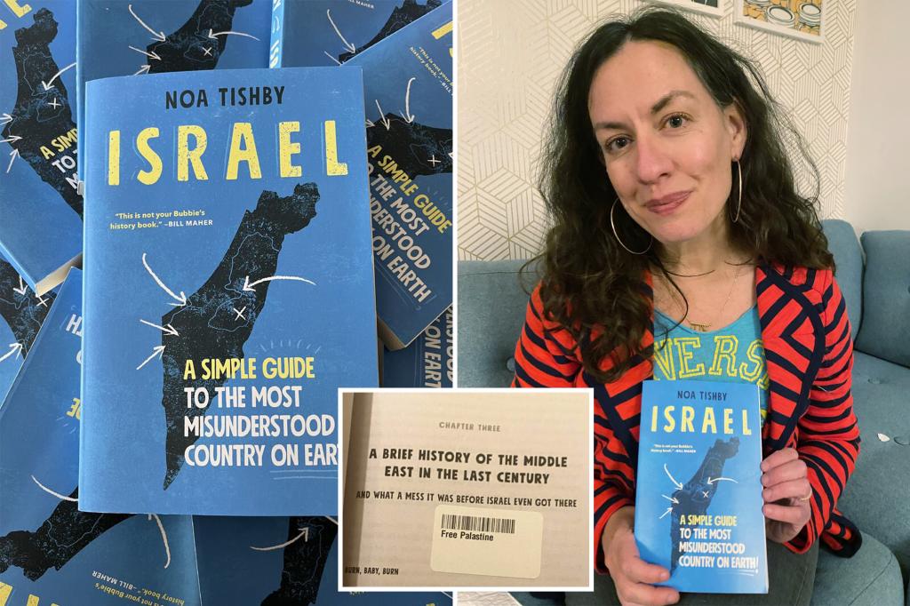 Jewish mother orders book about Israel on Amazon and receives copy defaced with pro-Palestinian stickers