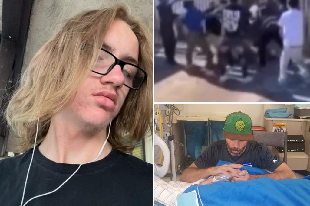 Las Vegas teen beaten to death by mob of 15 thugs outside high school after defending 'younger friend'