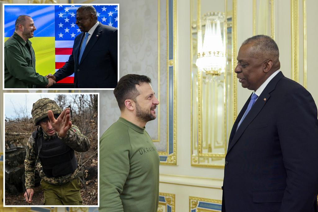 Lloyd Austin visits Ukraine as US sends $100 million more in dwindling aid