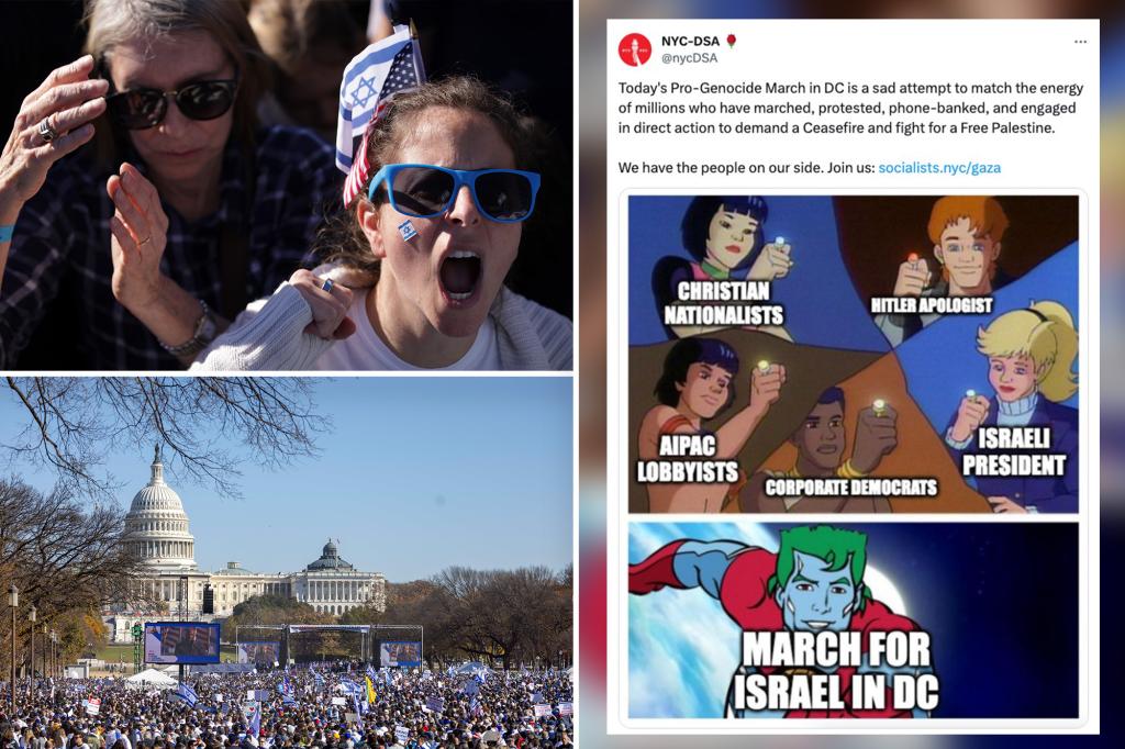 New York Democratic Socialists Slam DC 'March for Israel' as Pro-Genocide, Insinuate Crowd Included 'Hitler Apologists'