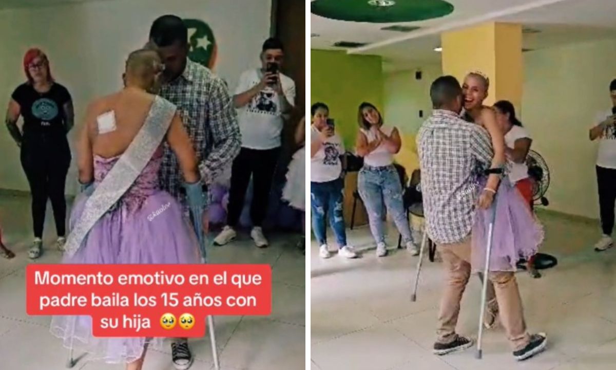 La emotiva escena del baile entre una joven quinceañera y su padre se volvió tendencia en redes sociales porque la cumpleañera padece de cáncer.