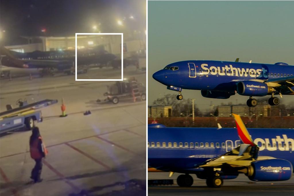 Southwest Airlines passenger arrested after escaping through emergency hatch and climbing onto plane's wings