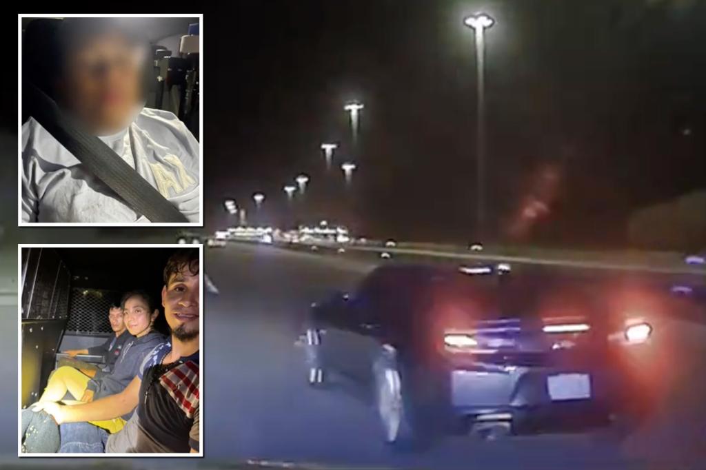 Teenage 'smuggler' leads police on wild 150mph chase with illegal immigrants in car: video