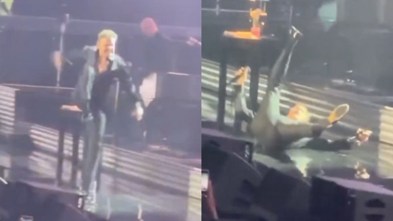 El cantante mexicano Luis Miguel sufrió una aparatosa caída durante su quinto concierto en la Arena Ciudad de México.