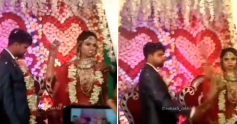 #WTF2023: When furious desi bride went viral for throwing candy and steel cups at wedding guests