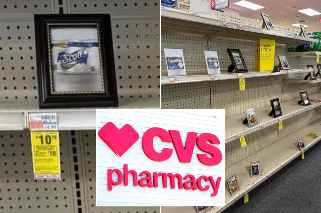 Washington DC CVS replaces toilet paper shelves with framed product photos amid rising thefts