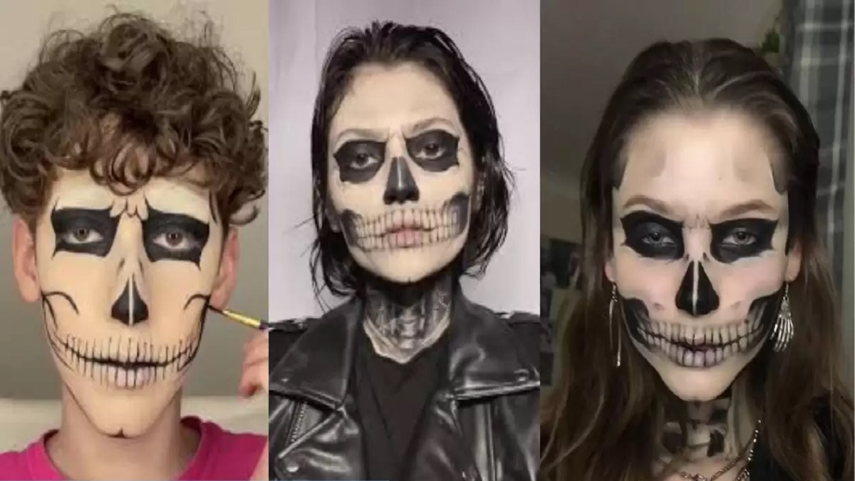 Skeleton Makeup Tiktok Trend