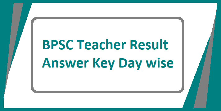 BPSC Teacher Result 2023 pdf