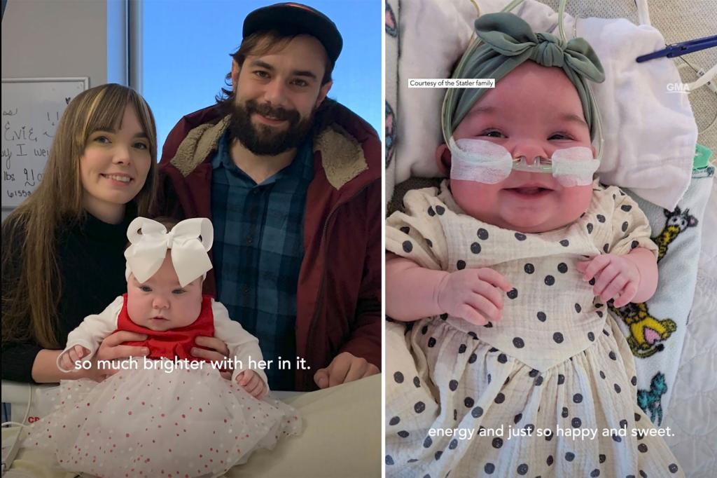 Baby girl born 4 months early and weighs just 14 ounces finally returns home in time for first Christmas: 'She's our gift'