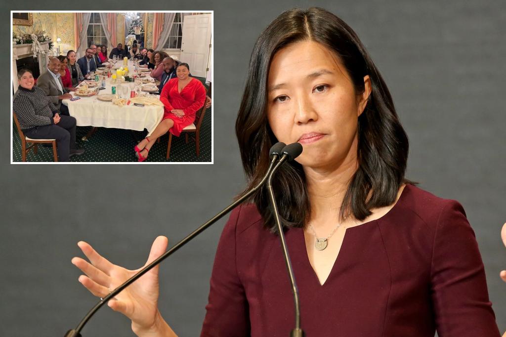 Boston Mayor Michelle Wu's home is "smashed" on Christmas Day by a caller claiming a man shot his wife inside, just weeks after celebrating the "Colored Chosen Christmas Party" ".