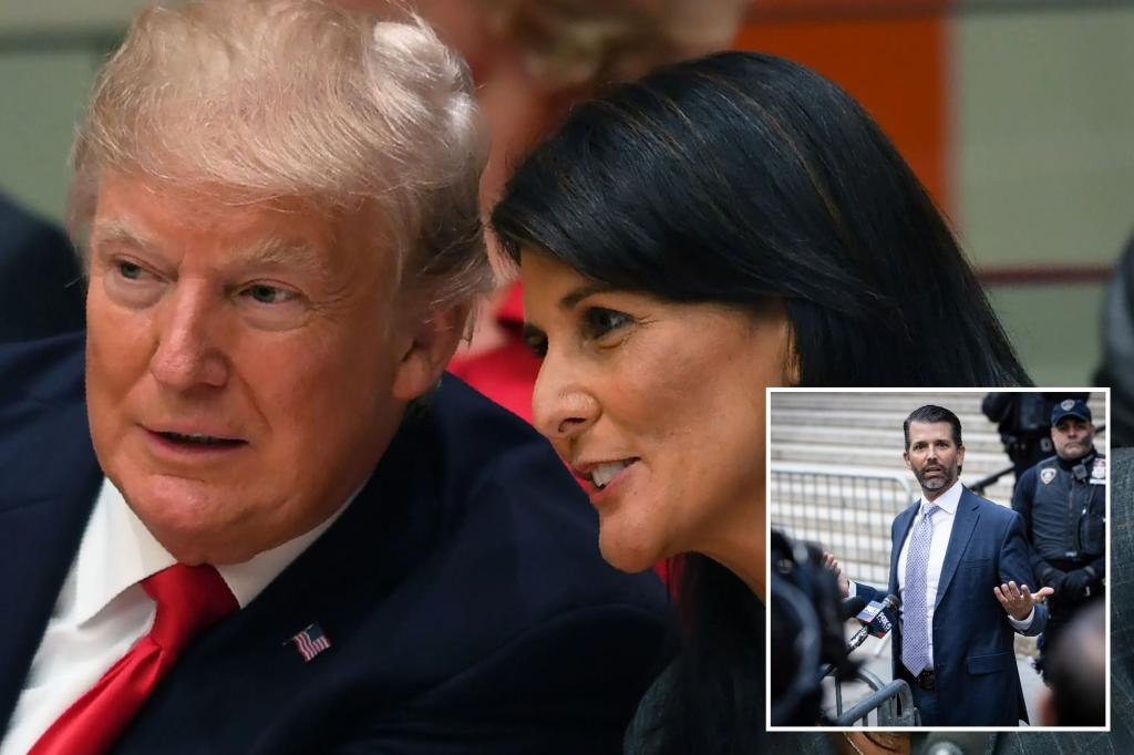 Donald Trump Jr. warns his father about rumors that Nikki Haley will be elected vice president