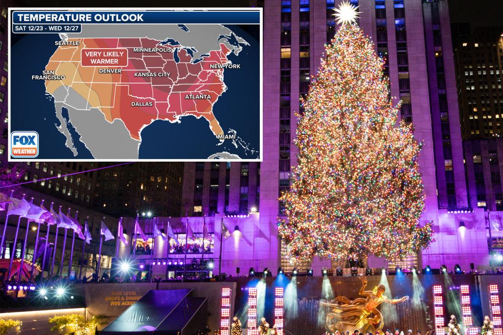 Dreams of a white Christmas in New York diminish with new weather forecasts