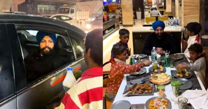 Generous gesture: man invites children who clean cars to dinner at a 5-star hotel