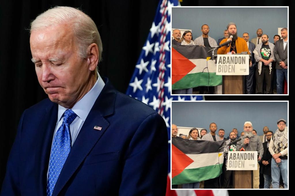 Group of Muslim-American voters vow to 'abandon Biden' over Gaza war