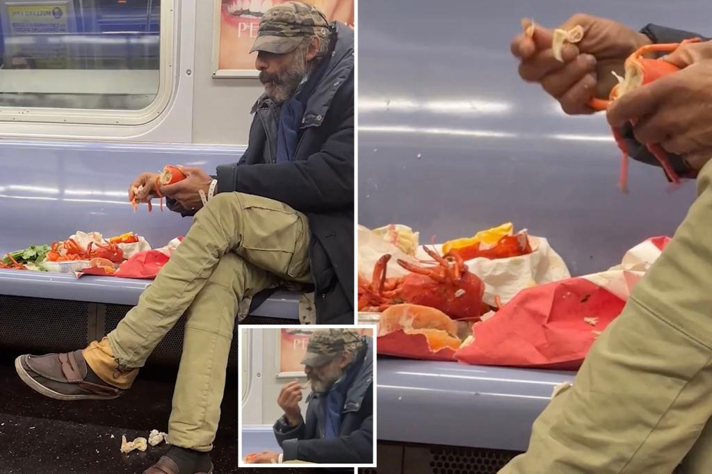 Man throws away entire lobster dinner on New York subway