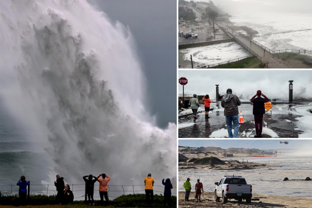 Massive waves flood California coastal cities as evacuations are ordered