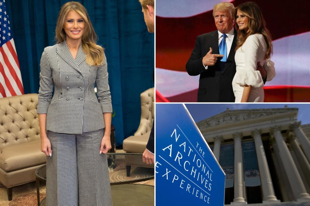 Melania Trump will speak at the naturalization ceremony hosted by the National Archives, which searched for Donald Trump's presidential records.