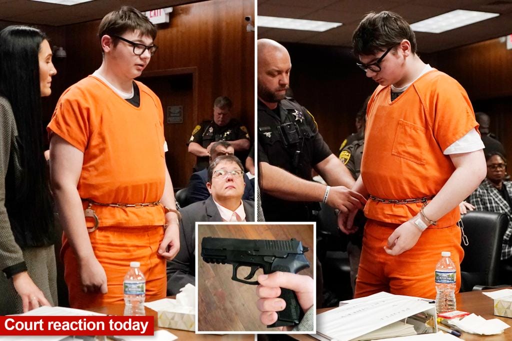 Michigan school shooter Ethan Crumbley sentenced to life in prison without parole