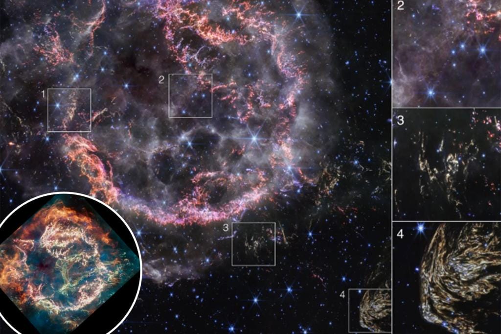 NASA publishes never-before-seen images of the famous exploding star: 'Glass fragments'