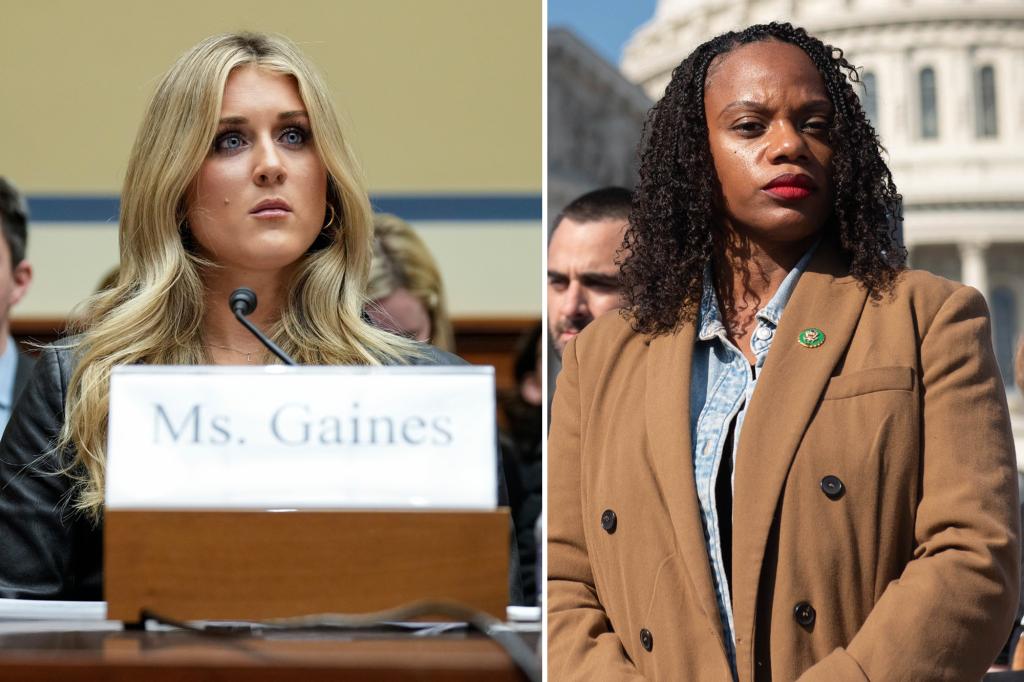 Riley Gaines Responds to 'Misogynist' 'Squad' Dem Who Wanted Swimmer's 'Transphobic' Comments Removed from Title IX Hearing Record