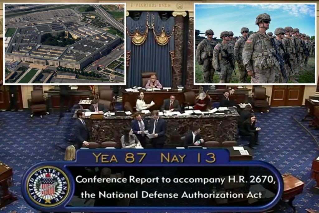 Senate passes unprecedented $886 billion defense policy bill