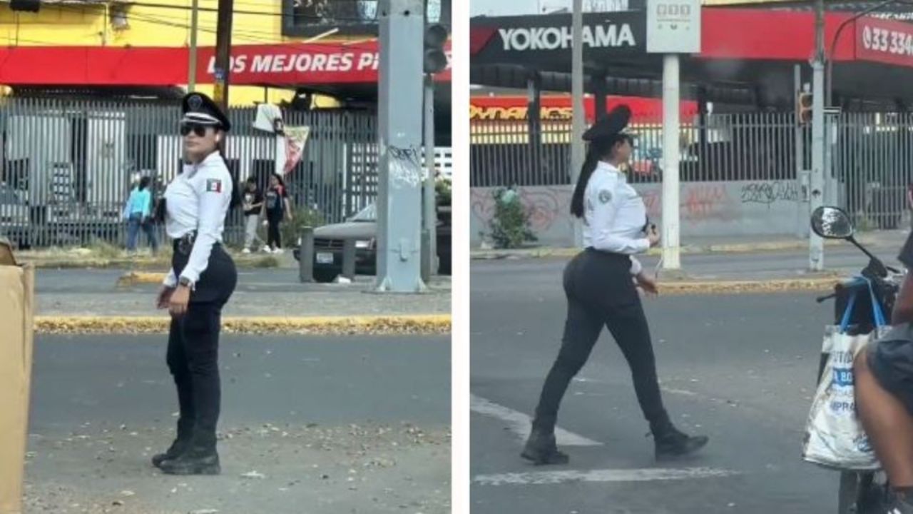 A través de redes sociales se hizo viral un video en el que aparece una policía de tránsito haciendo su trabajo en las calles de Guadalajara, Jalisco, México.