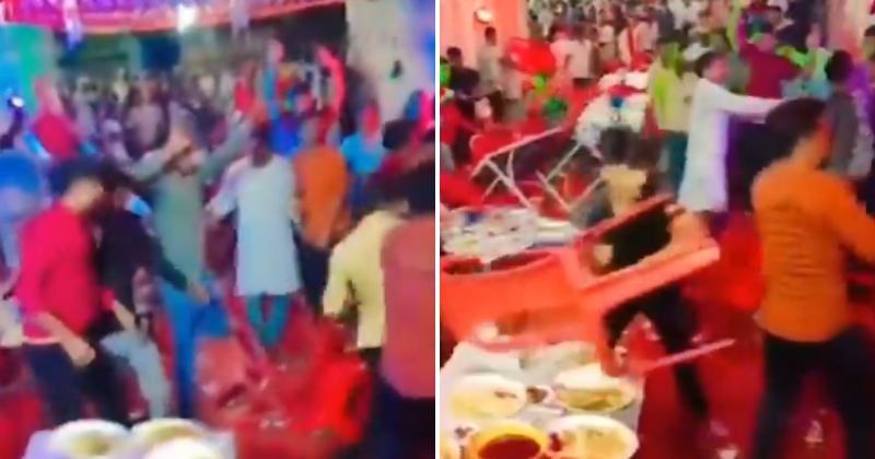 Video: Fight breaks out at wedding over paneer shortage