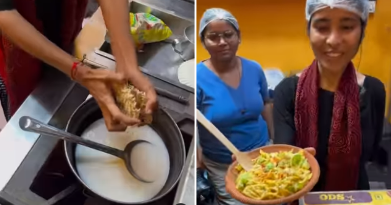 Video: Woman cooks Maggi with milk, Internet asks 'Are you serious?'