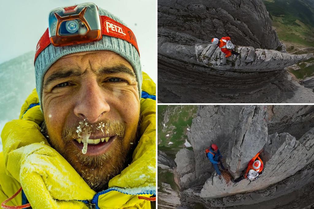 World-renowned climber makes thrilling 6,600-foot climb over limestone ridge
