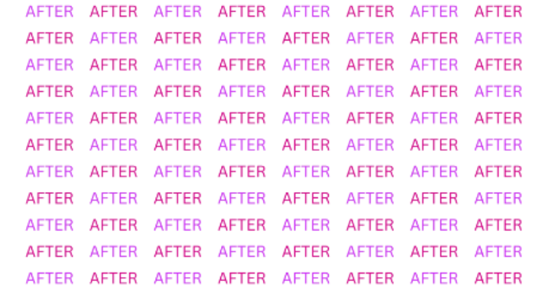 A high-IQ optical illusion finds the error in the word "after"