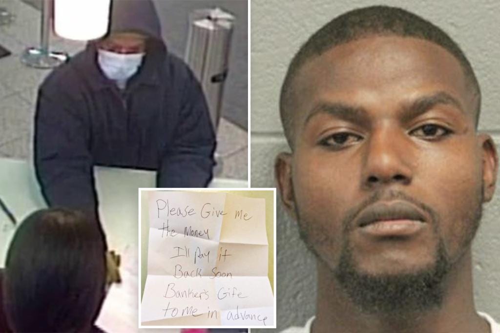 A polite man robs a Chicago bank with a note promising to "return it soon," just days after being acquitted of another bank robbery.