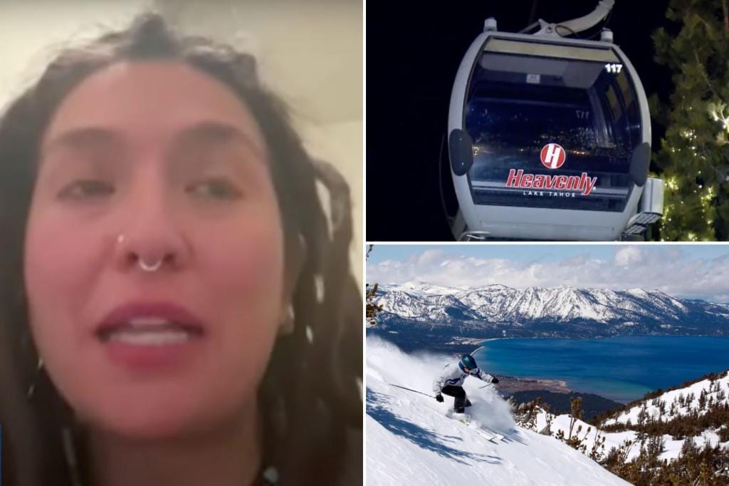 A snowboarder was trapped overnight for 15 hours in a ski gondola at Lake Tahoe resort;  'desperately' he screamed for help until he lost his voice