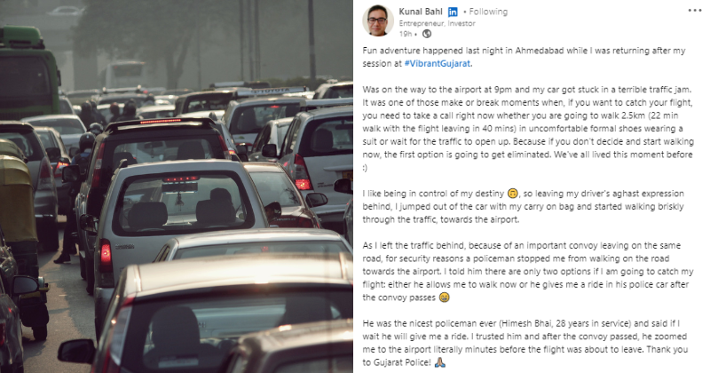 Bengaluru traffic nightmare leads to heroic encounter for entrepreneur