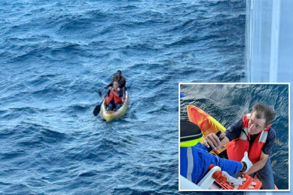 Carnival cruise ship crew rescues two kayakers stranded in the Gulf of Mexico