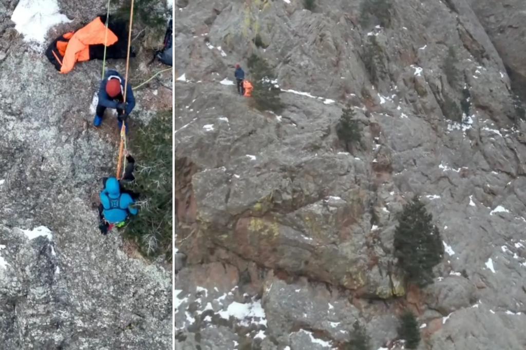 Colorado Springs hiker rescued from steep canyon ledge in 'dangerously low' temperatures