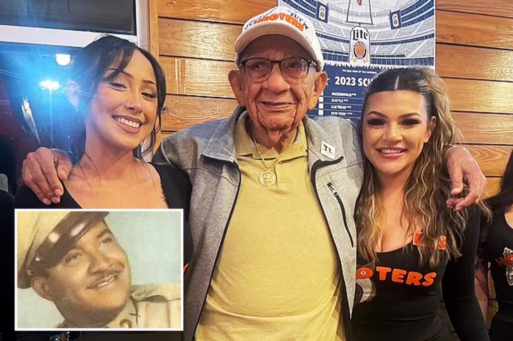 Decorated World War II veteran broke down in tears while celebrating his 101st birthday at Hooters: 'I've never seen him cry'