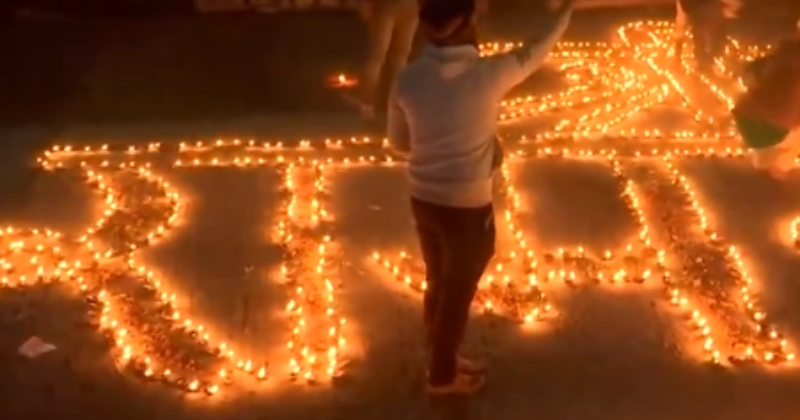 Devotees illuminate MP's Ram Raja Mandir with 5,100 earthen lamps