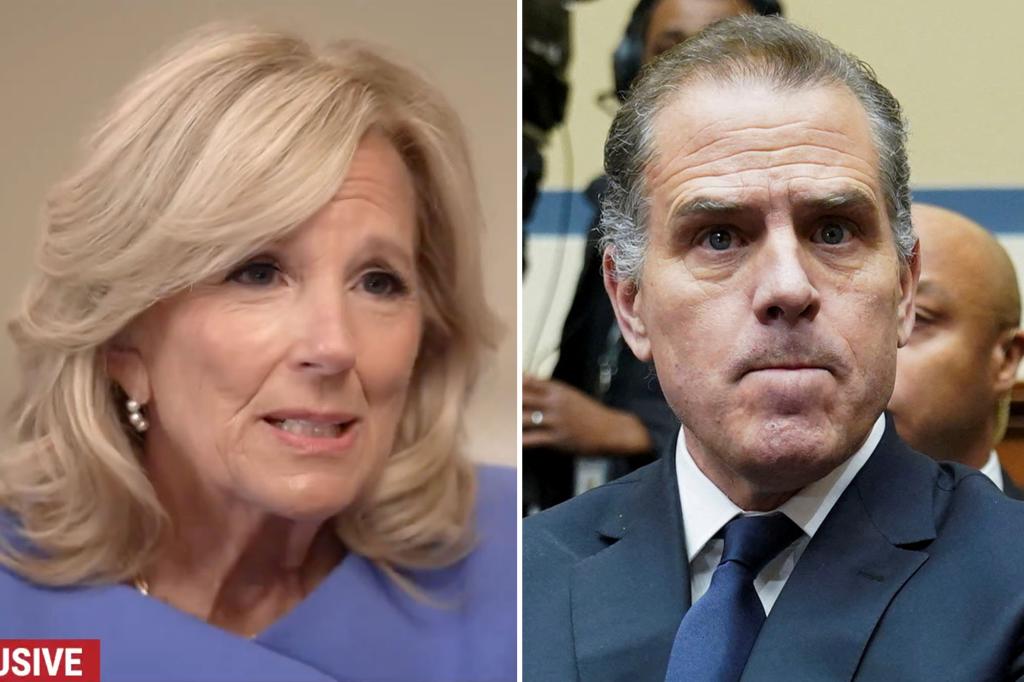 First lady Jill Biden complains that Republicans are 'cruel' to her stepson Hunter