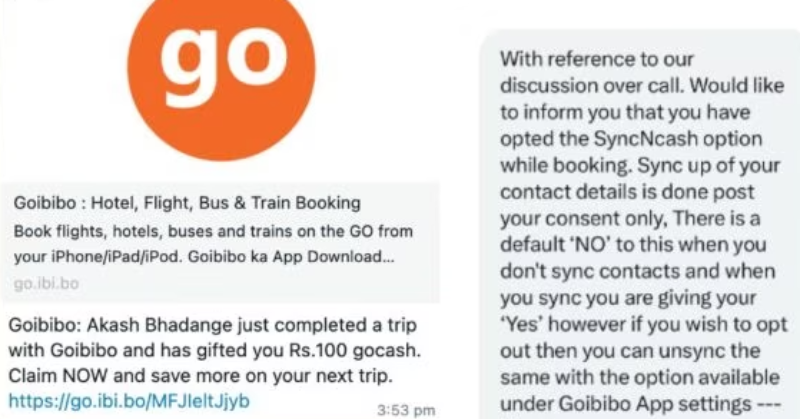 Goibibo faces criticism for sharing information about travelers