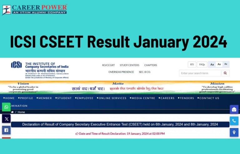 ICSI CSEET Result January 2024, Release Date, Download Link_20.1
