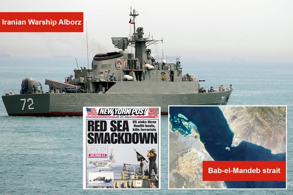 Iran sends warship across Red Sea, praises 'brave' Houthis after US kills 10