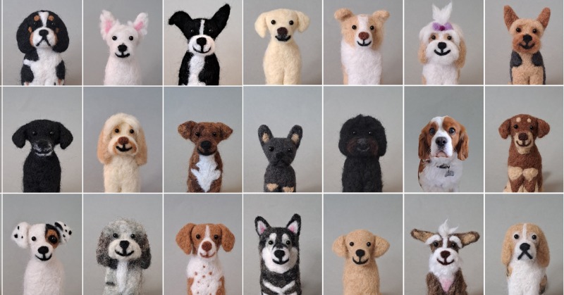 Optical illusion challenge: which of these 49 dogs is real